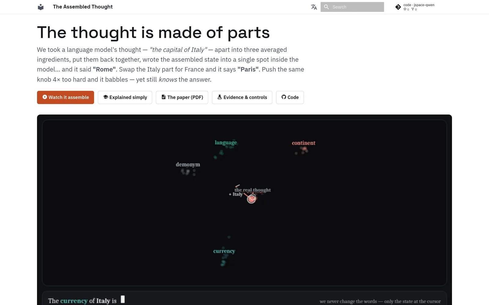 Captura: demo interactiva del paper